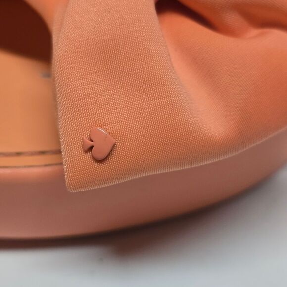 Kate Spade Bikini Wedge Platform Sandals Neoprene Peach Melon Ball 7 - Picture 9 of 9